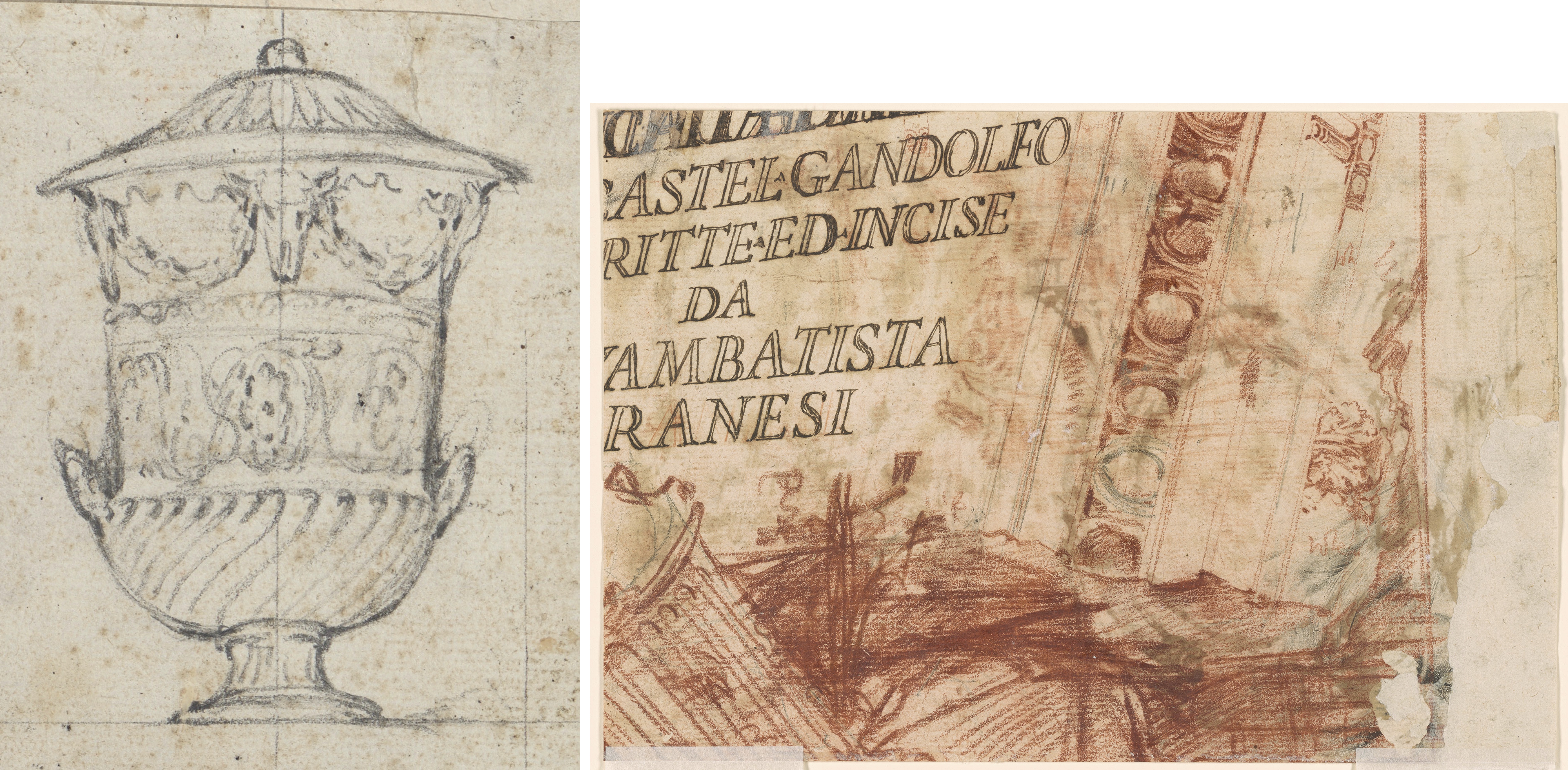 Zwei Zeichnungen Piranesis. 