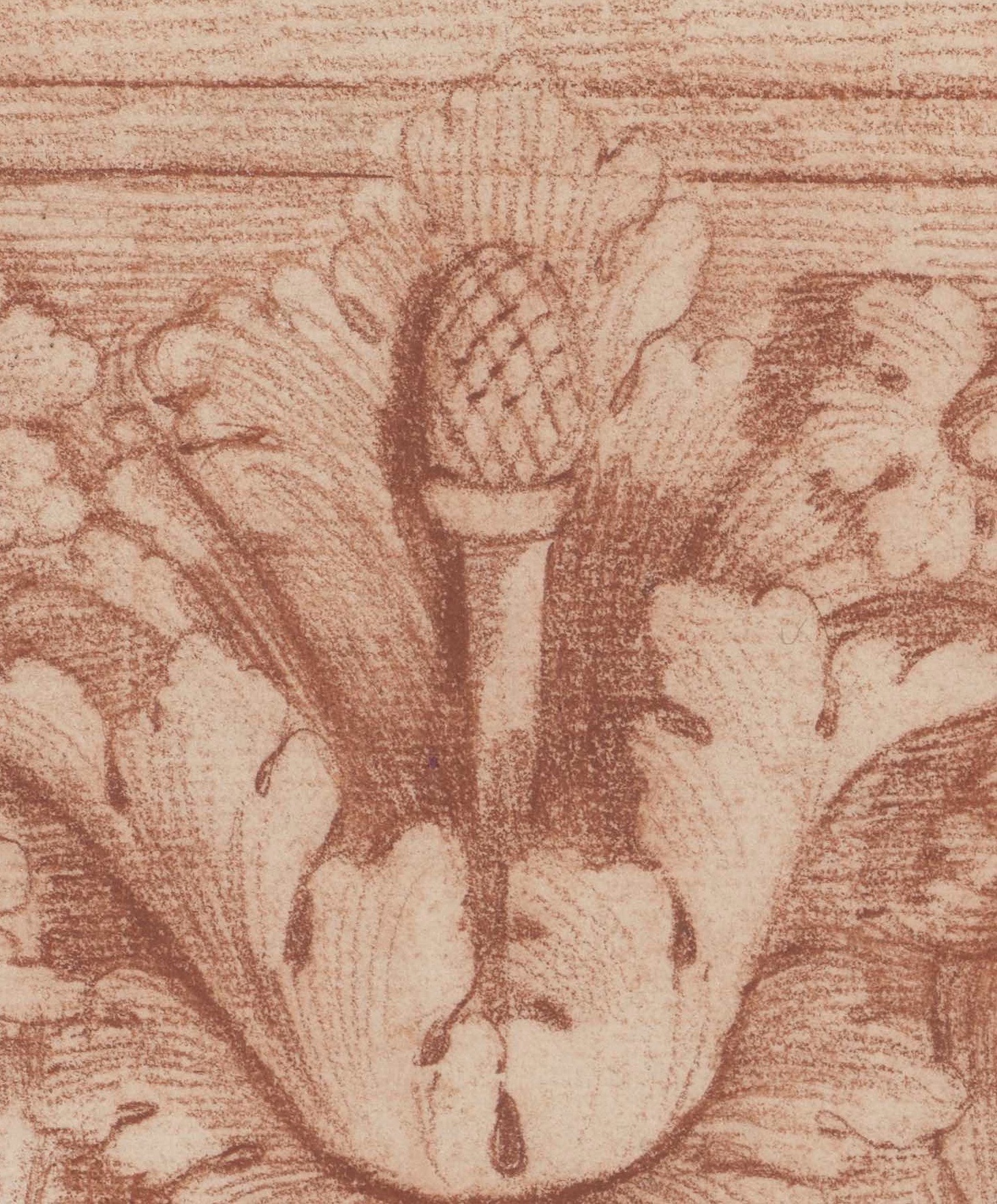 Detailausschnitt einer Rötelzeichnung Piranesis