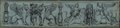 UV fluorescence photograph Black chalk drawing of a frieze with griffins, Victories slaying bulls and candelabra from the Domus Flavia on the Palatine