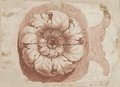 Visible reflectance photograph Rosette drawn with sanguine and red chalk, probably from the Arch of Titus