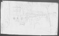 Infrarotreflektografie Fragment einer mit schwarzer Kreide gezeichneten Vedute vom Garten der Villa d’Este in Tivoli mit Terrassen, Treppen und Brunnen-Anlagen