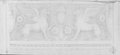 Infrarotreflektografie Rötelzeichnung eines Frieses mit Fruchtvase, flankiert von zwei Greifen