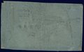 UV-Fluoreszenz-Aufnahme Fragment einer mit schwarzer Kreide gezeichneten Vedute vom Garten der Villa d’Este in Tivoli mit Terrassen, Treppen und Brunnen-Anlagen