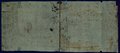 UV-Fluoreszenz-Aufnahme Blattrückseite mit Rötel-Skizze einer Federspitze und händischer Inschrift