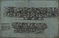 UV fluorescence photograph Red chalk drawing of a frieze with palmette and bead and reel motifs, arranged in two rows