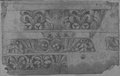 UV reflectography. Red chalk and chalk drawing of three sections of foliage and palmette friezes from the Domus Flavia on the Palatine, arranged one below the other