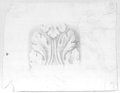 Infrarotreflektografie Rötelzeichnung eines achsensymmetrischen Akanthusblatts