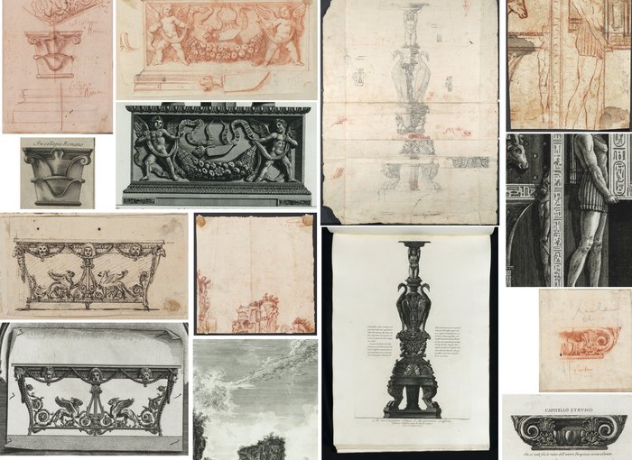 Connections of the Drawings with Piranesi's Engravings