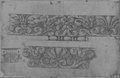 UV reflectance photograph Red chalk drawing of a frieze with palmette and bead and reel motifs, arranged in two rows