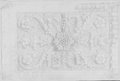 Infrarotreflektografie Mit Feder überarbeiteter Abklatsch einer Soffitte mit zentraler Blüte und Blattranken vom Dioskurentempel auf dem Forum Romanum