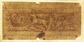 Durchlicht-Aufnahme Rötelzeichnung eines Rankenreliefs mit Eros zwischen Löwe und Hirschkuh auf einer Soffitte aus den Farnesischen Gärten auf dem Palatin