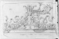 Infrarotreflektografie Aldobrandini-Relief mit Eros, Fruchtgirlanden und Füllhörnern, mit schwarzer Kreide gezeichnet