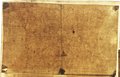 Durchlicht-Aufnahme Mit Rötel gezeichnete Soffitte mit Blattranken und zentraler Blüte aus der Hadriansvilla in Tivoli