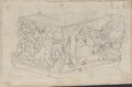 Visible reflectance photograph Chalk drawing of the corner piece of a frieze from the Farnese Gardens on the Palatine depicting a vines Eros and a Victory sacrificing a bull