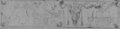 UV-Reflektografie Schwarze Kreidezeichnung mit Abschnitt eines Frieses mit Bukranien, kultischen Geräten und Schiffstrophäen aus dem Konservatorenpalast