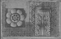 UV-Reflektografie Mit Rötel gezeichnetes Konsolgesims in Unteransicht mit Rosette vom Vespasianstempel