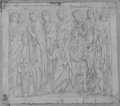 UV reflectance photograph Procession of figures drawn in black chalk, with two rows of figures of different ages closely spaced in the foreground and background, from the southern frieze of the Ara Pacis