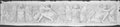 Infrarotreflektografie Mit schwarzer Kreide gezeichnetes Viktorienfries mit zwischen Prunkrüstungen und -Schildern sitzenden Viktorien vom Palazzetto Massimo istoriato